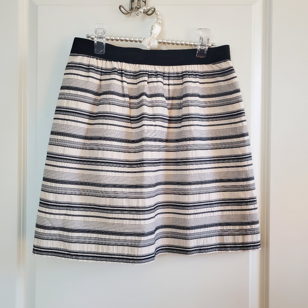 BOGO FREE LOFT • Silk Blended Stripe Texture Skirt